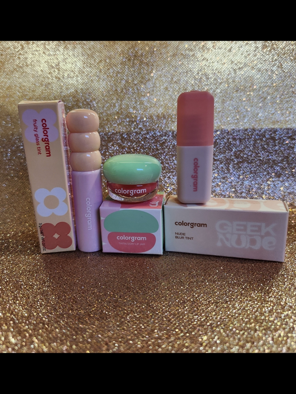 Colorgram Lip Bundle - Fruity Glass Tint, Lip Jam, Blur Tint - NIB